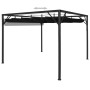 Anthrazitfarbener Gartenpavillon 3x3 m mit ausziehbarem Dach.