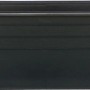 Anthrazit-schwarzer Polyrattan Balkonkasten, 40x28x22 cm, für Balkonpflanzen.
