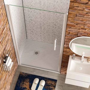 Duschparadies 80 x 185cm Duschtür Dusche Duschabtrennung Pendeltür 5mm ESG-Glas Drehtür
