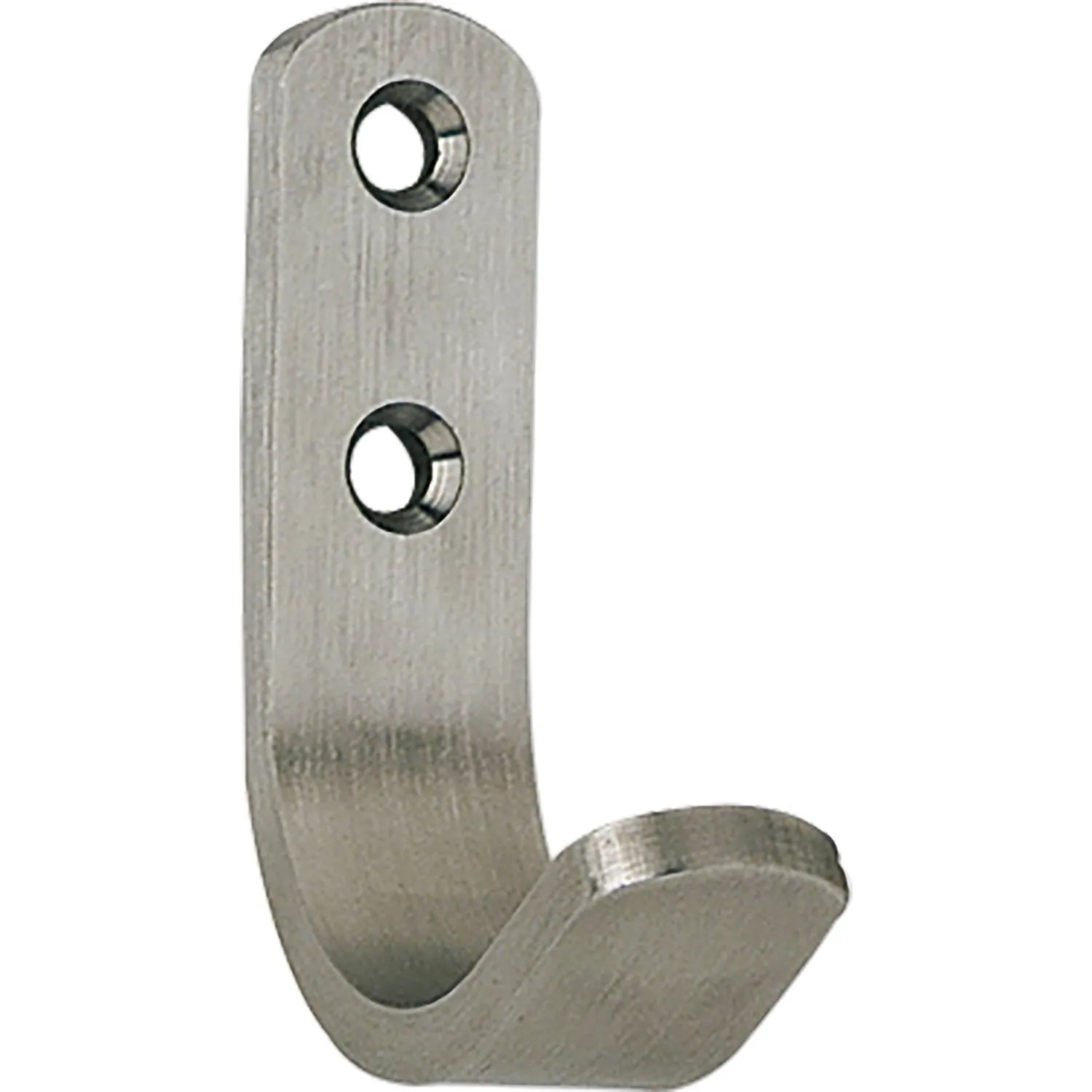 Technik Team Mantelhaken Macoba 18x66,5 mm Edelstahl Gebürstet mit Schrauben und Dübeln