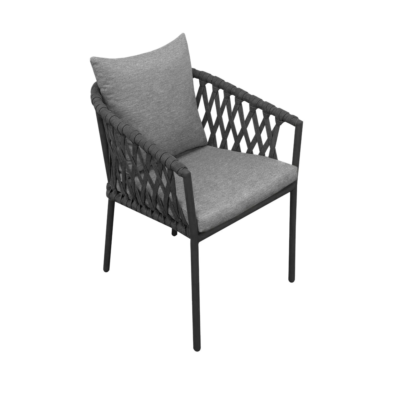 Greemotion Gartenstuhl Bari Stapelbar 59 cm x 79,5 cm x 66 cm Anthrazit