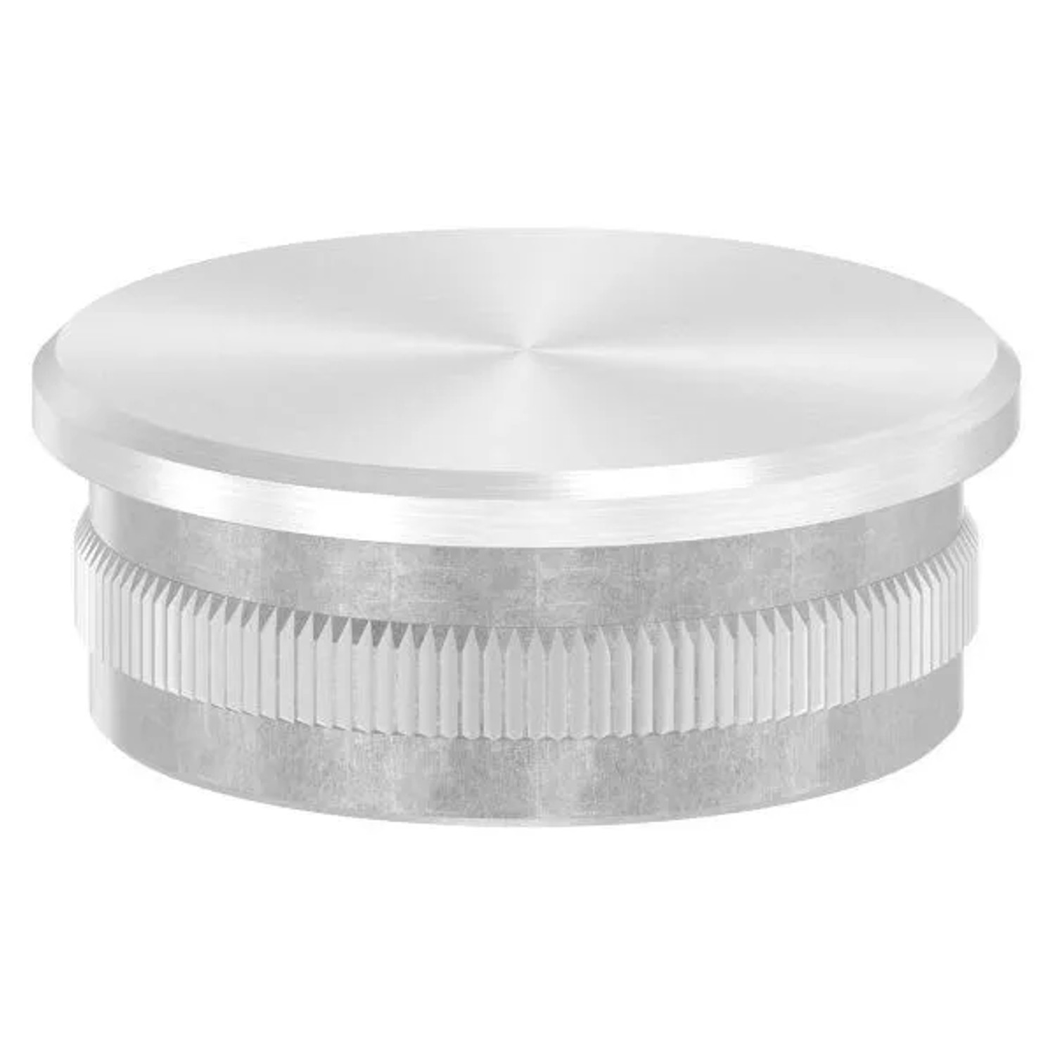 FeNau Einsteckkappe Edelstahl V4A Ø 42,4 mm Für Rohr 2,0 mm Wandstärke Flach Zum Einschlagen
