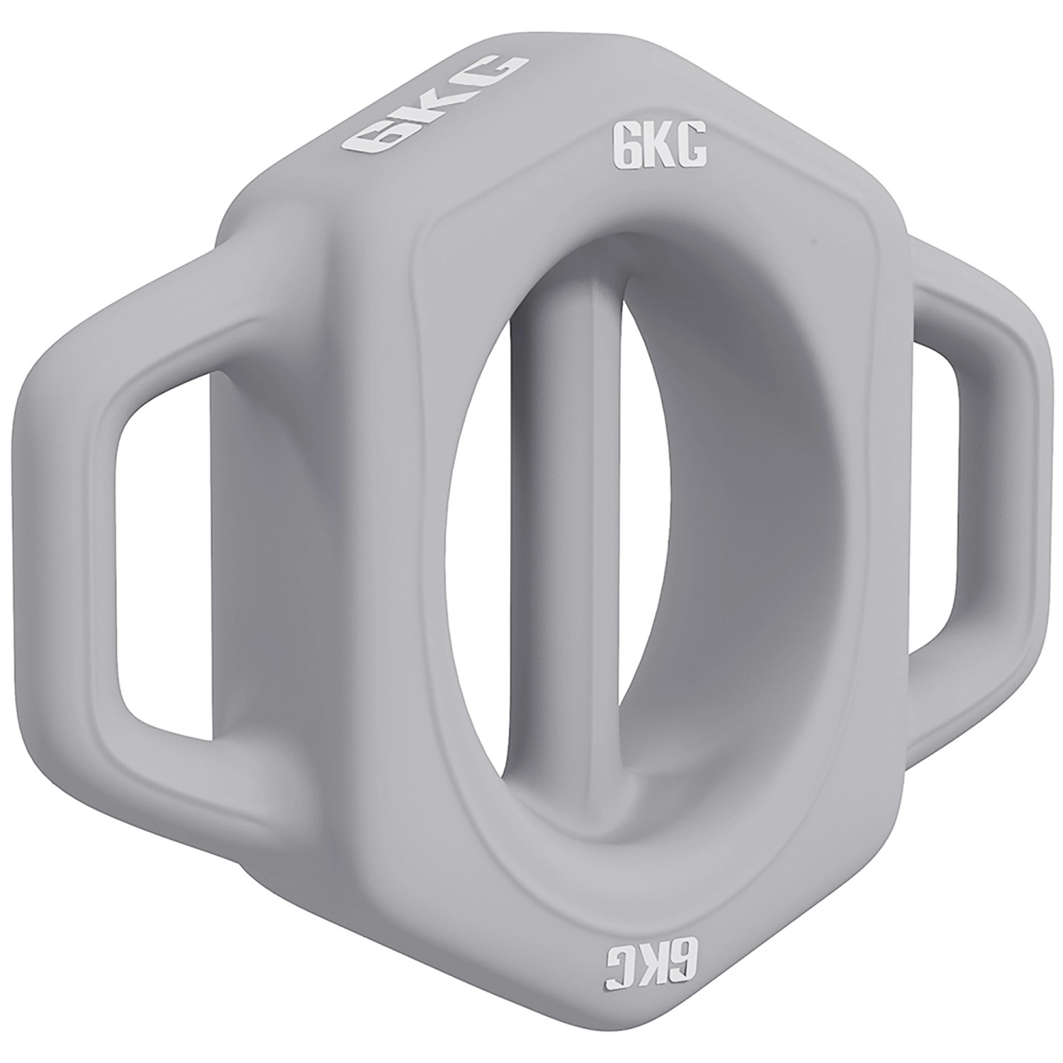 Thumbnail - SPORTNOW 3-in-1 Hantel 6 kg mit Griff Dumbbell Bodenschonender Metall Grau