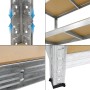 Detailansicht ECD Germany Werkstattregal mit MDF-Platten und verzinktem Metallrahmen.