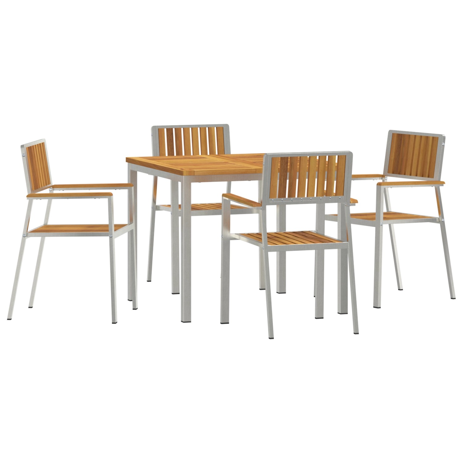 vidaXL 5-Teiliges Garten-Dining-Set aus Massivholz Akazie 3334790 günstig online kaufen