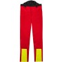 Rote Scheibler Schnittschutz-Bundhose Basic mit gelben Warnkeilen, Größe 50/52.