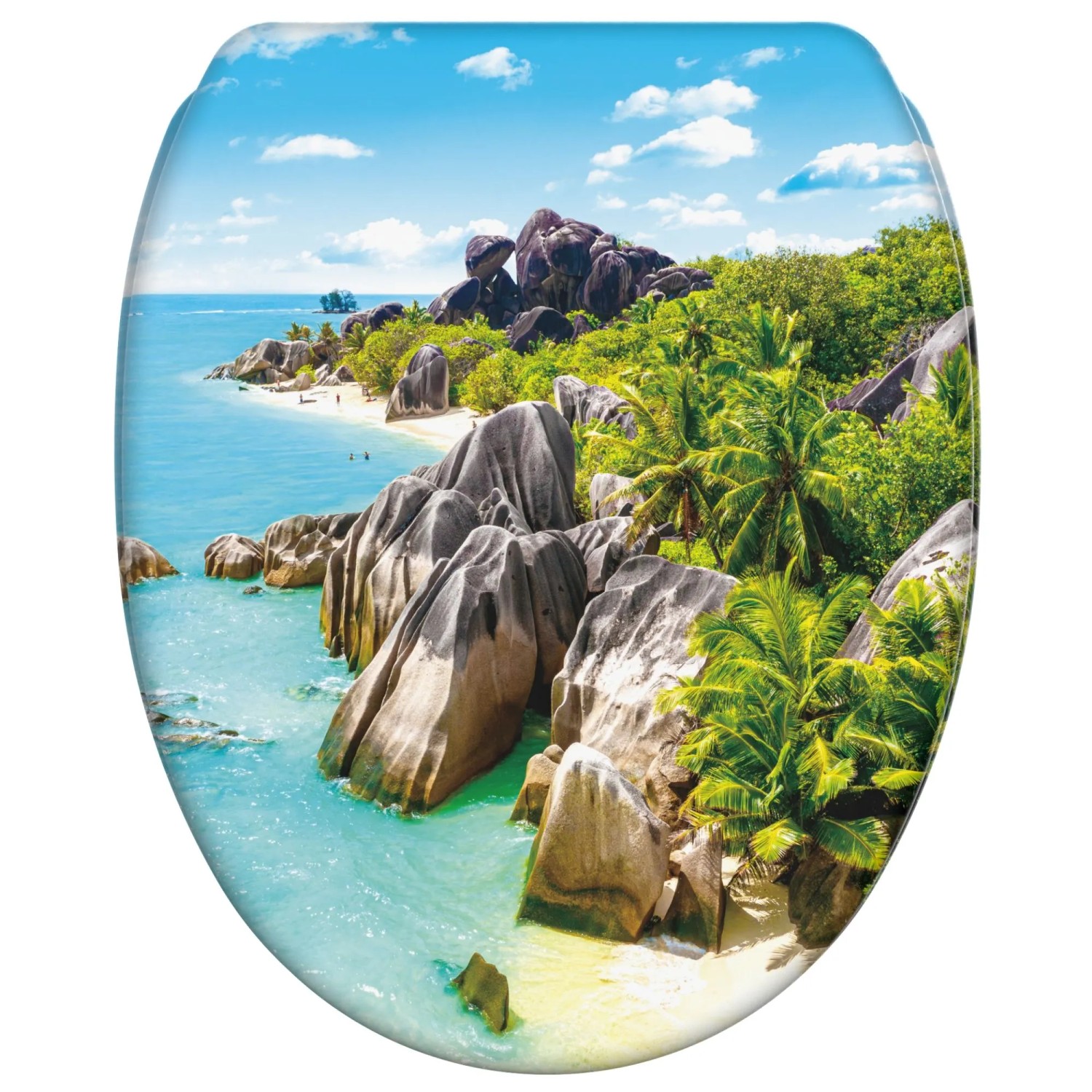 SANILO WC Sitz mit Absenkautomatik Top Fix Seychellen