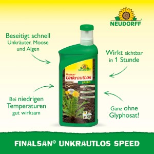 Neudorff Finalsan Unkrautlos Speed 1 l: Unkrautvernichter für Beete, wirkt schnell gegen Unkraut, Moos und Algen.