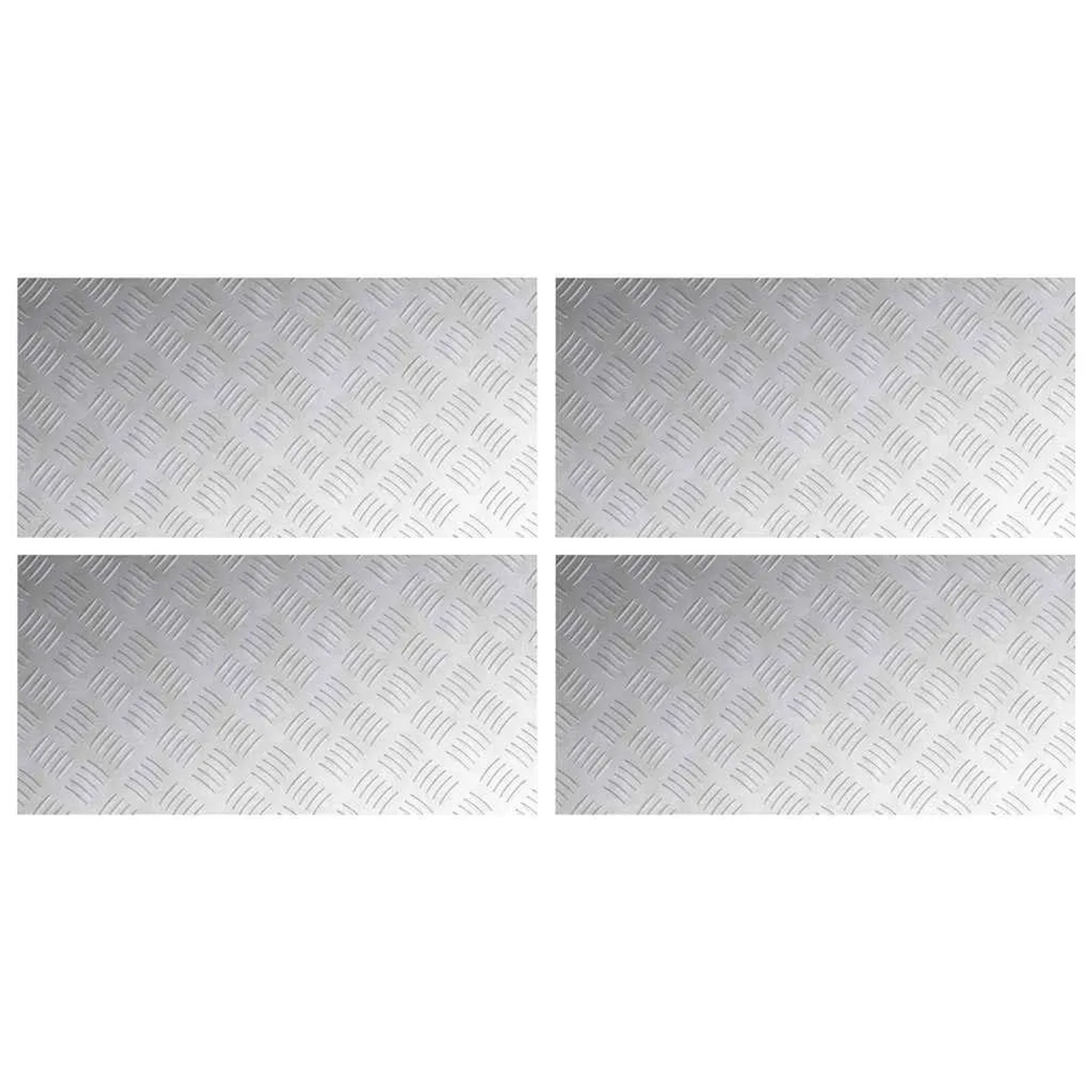 vidaXL Rautenscheiben 4 Stk Silber 80 x 40 cm Aluminium 4104332