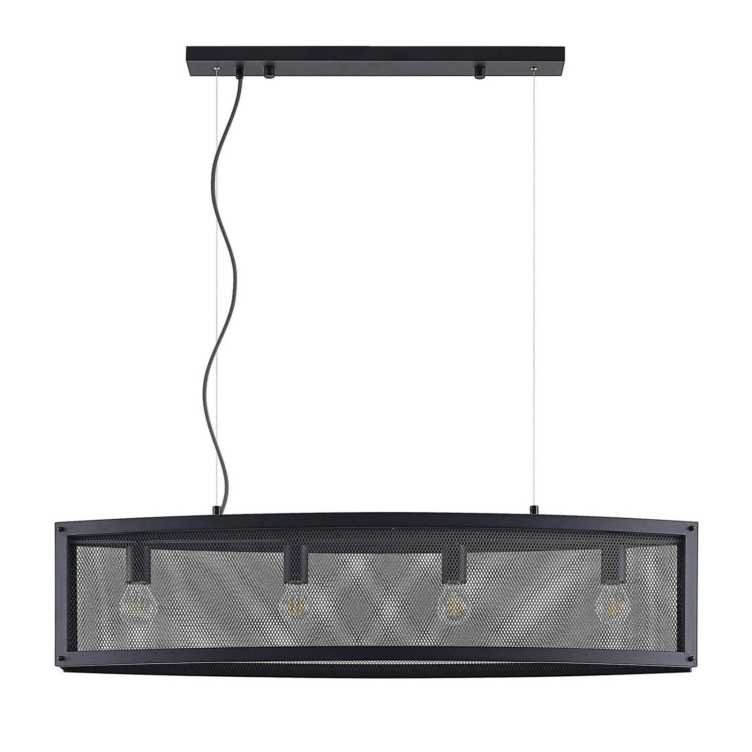 Lindby Pendelleuchte Mizgin 9921136 Landhaus Vintage Rustikal in Schwarz au günstig online kaufen