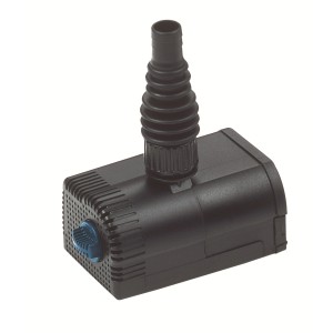 Oase Aquarius Universal 2000 Zimmerbrunnenpumpe für Teiche und Zimmerbrunnen, mit schwarzem Gehäuse.