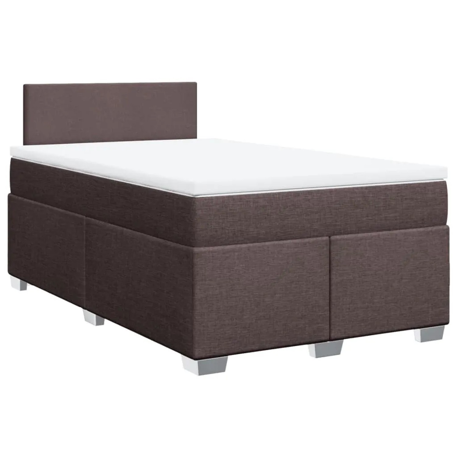vidaXL Boxspringbett mit Matratze Dunkelbraun 120x190 cm Stoff 3288123