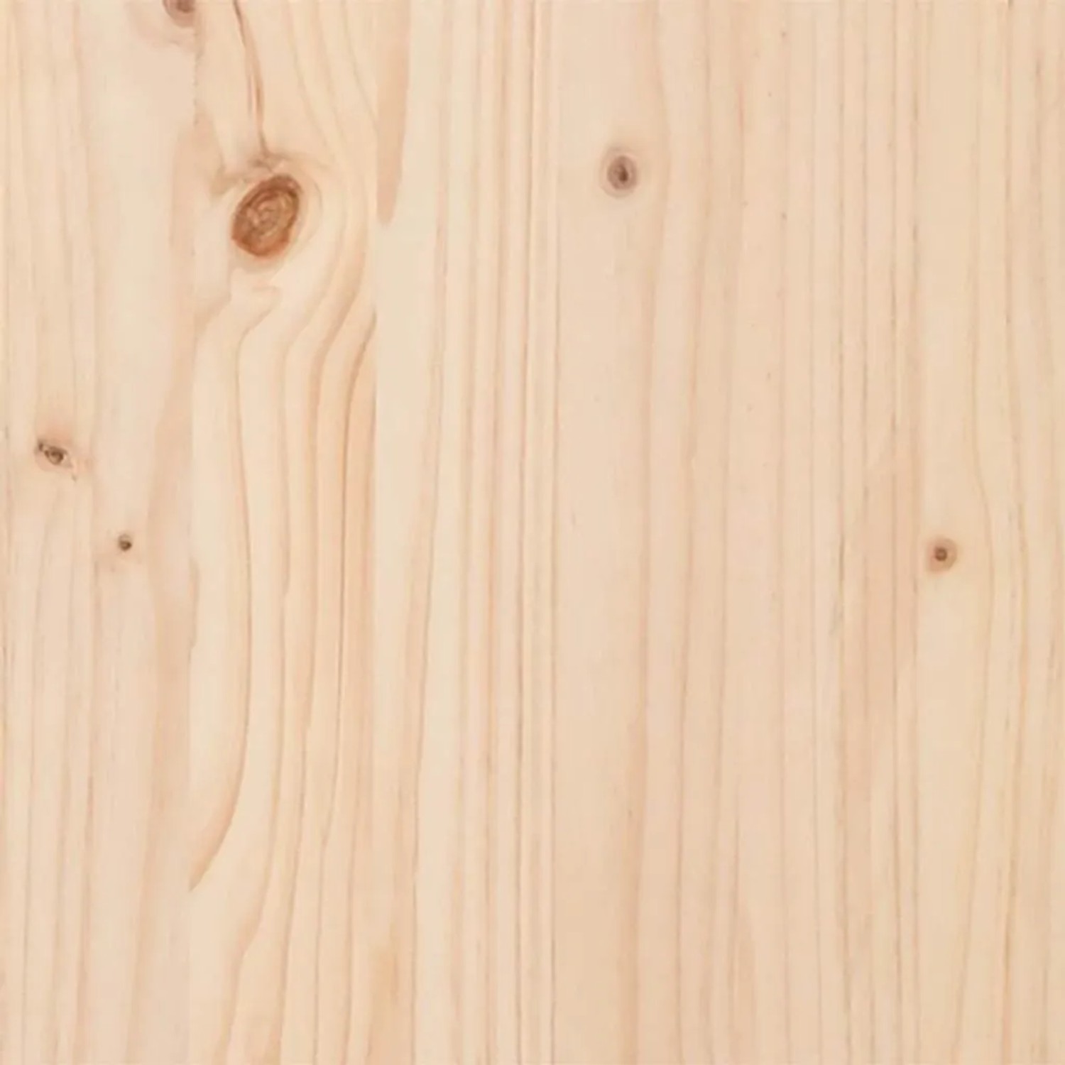 Helle Kiefernholzmaserung mit deutlichen Ästen. Detailansicht des Natur-Massivholzes für Couchtische.