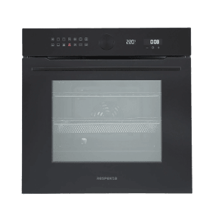Respekta Backofen Adrian, Teil des Herdsets, schwarzes Design mit Timer und Garraum.