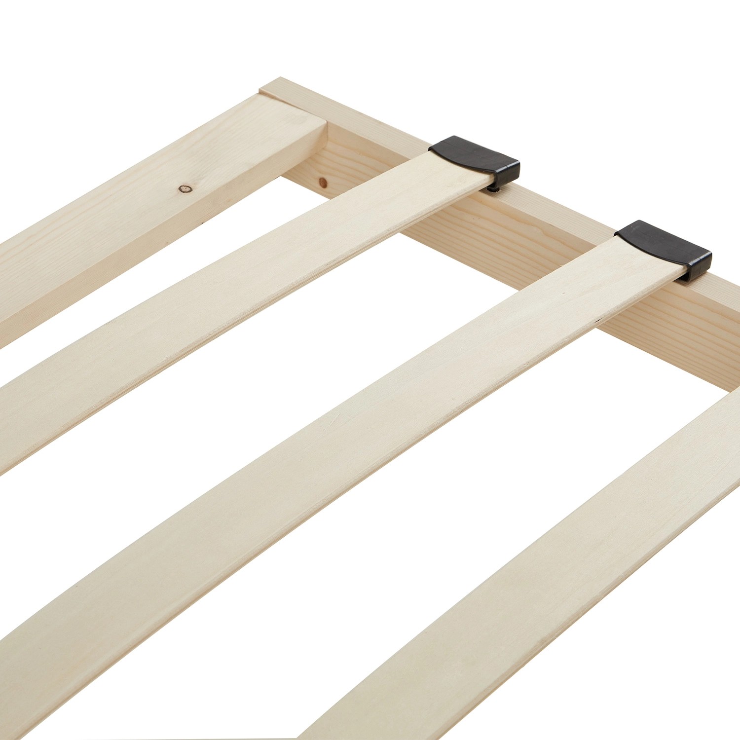 Homestyle4u Lattenrost 90x200 cm, braun, mit Holzrahmen und Federholzleisten.