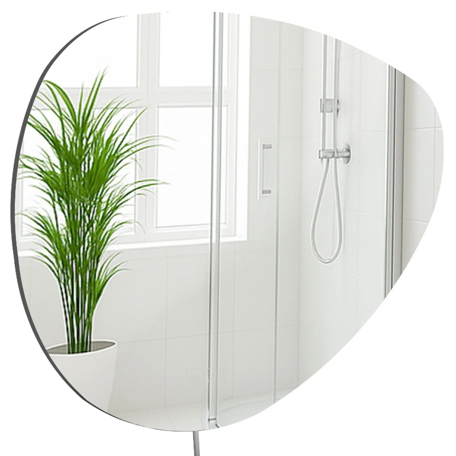 DELUKE Badspiegel BASEL 65x75 Ohne Bluetooth 75x3,5x65cm Glas Klarglas Badezimmerspiegel Wandspiegel