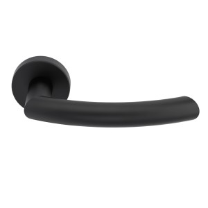 Schwarze Novadoors Türgriffgarnitur Nova Amico, rosettenlos für Innentüren.