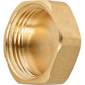 Messing Gewinde-Kappe 30,3 mm (Rp 1) für Rohre in Heizung & Wasserinstallation.