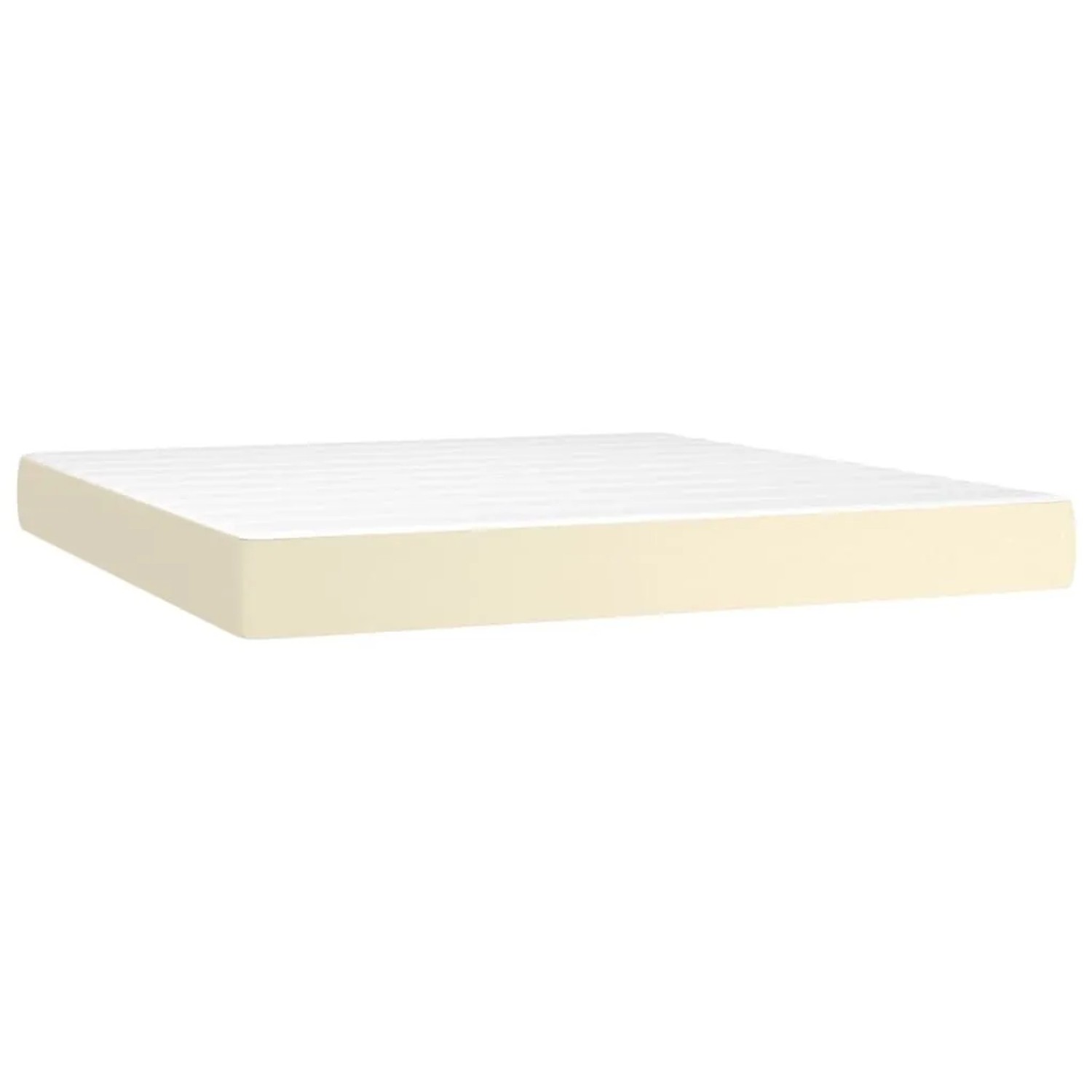 vidaXL Taschenfederkernmatratze Mittel Creme 180x200x20 cm Kunstleder 347844