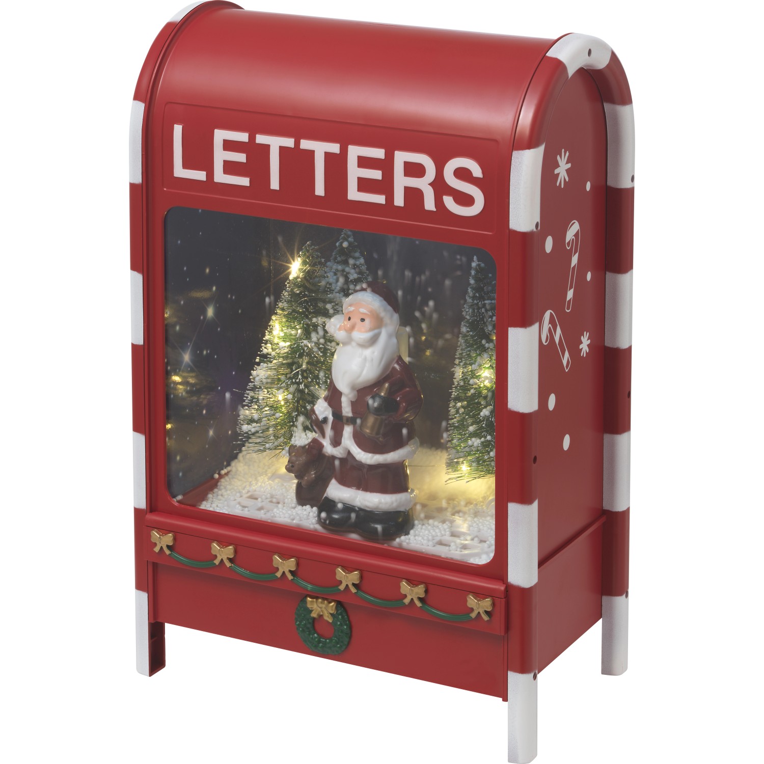 Spieluhr Briefkasten Weihnachtsmann mit LED-Beleuchtung 23 cm x 14,5 cm x 3 günstig online kaufen