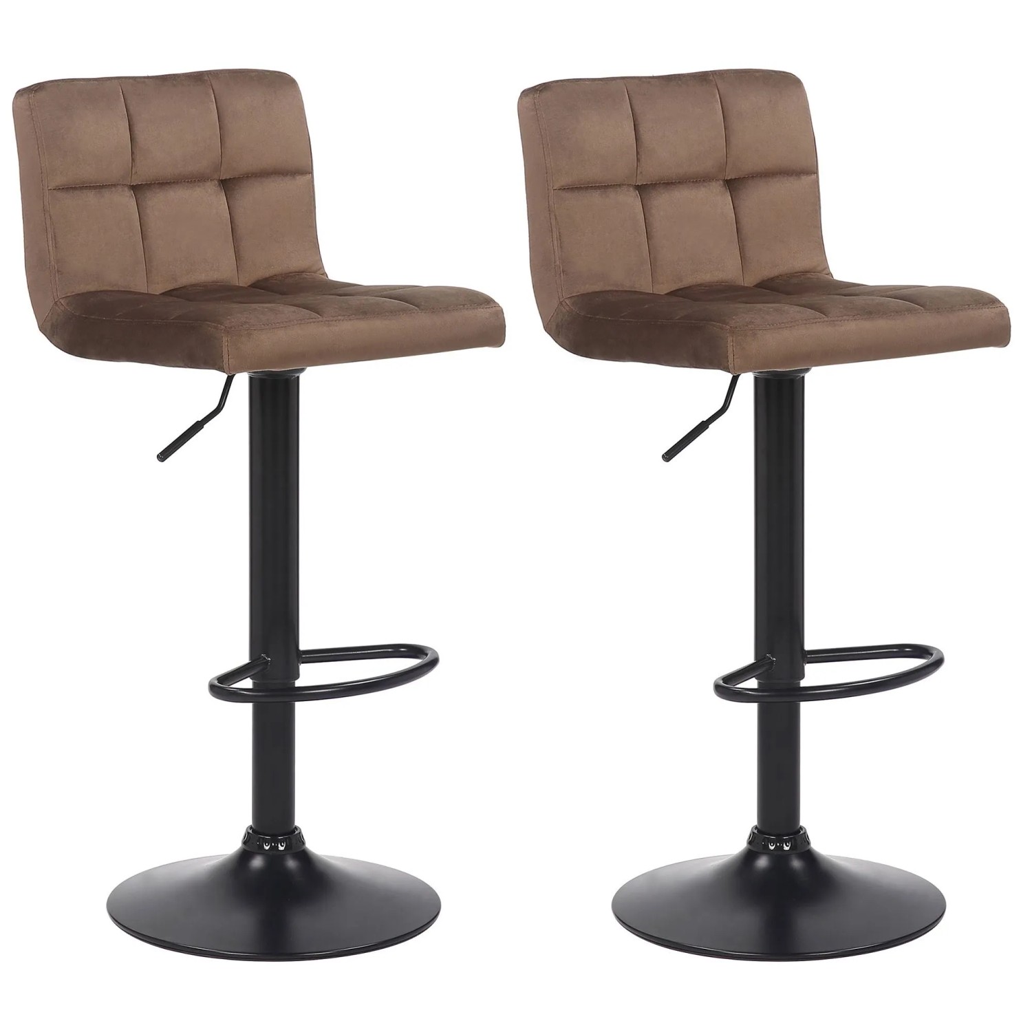 CLP 2er Set Barhocker Feni Samt Braun
