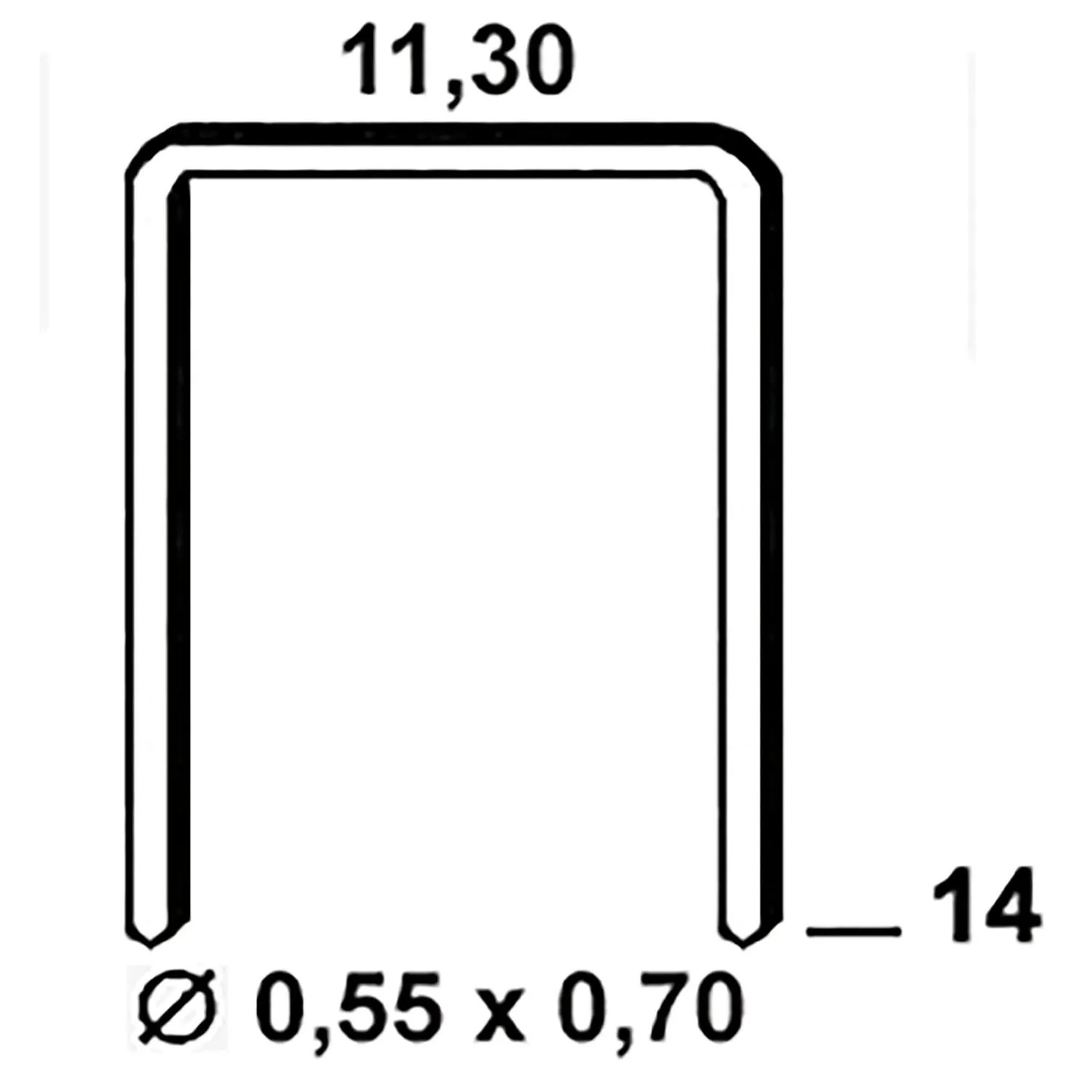 Alsafix Tackerklammern Type 53 14 mm Rückenbreite 11,3 mm Verzinkt