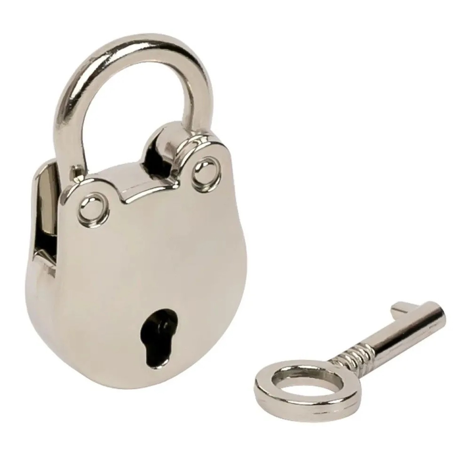 HMF Mini Deko Vorhängeschloss mit Schlüssel 38 x 25 x 10 mm Silber