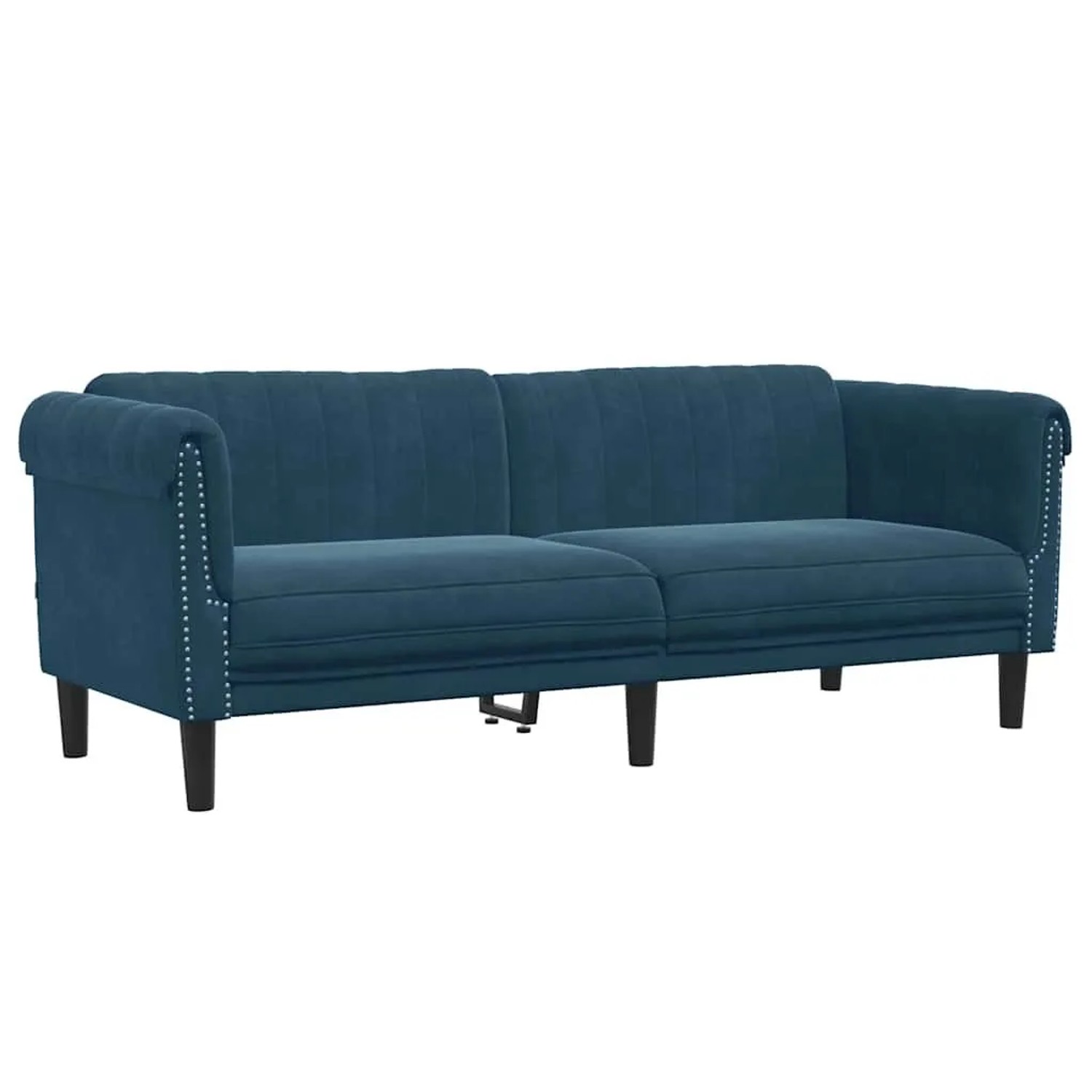 vidaXL Sofa 3-Sitzer Blau Samt 372593