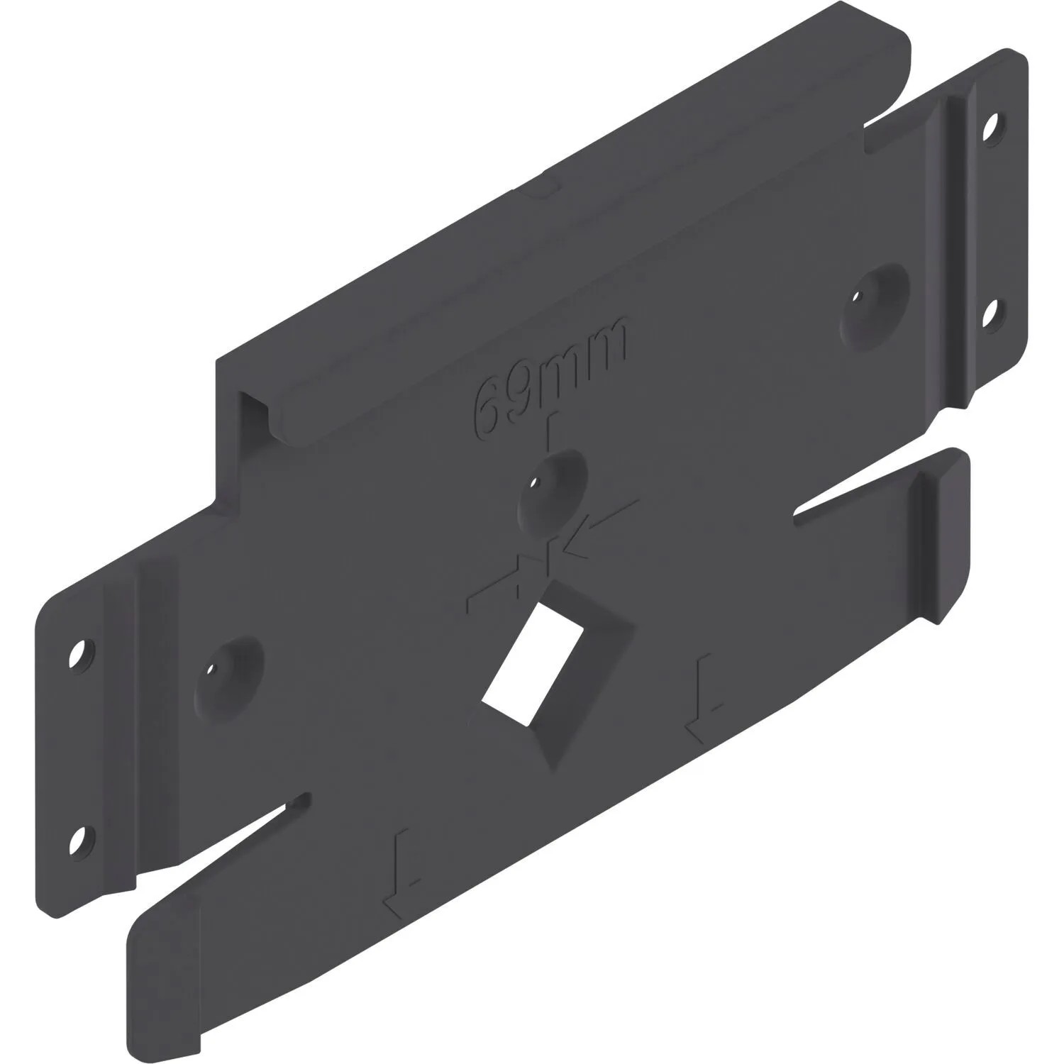 Blum Montageplatte Z10c5005 für Geschirrspüler Kunststoff Tiefgrau