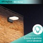 Oktaplex Außenleuchte Ros mit Bewegungsmelder, anthrazit, warmweißes Licht an Hauswand.