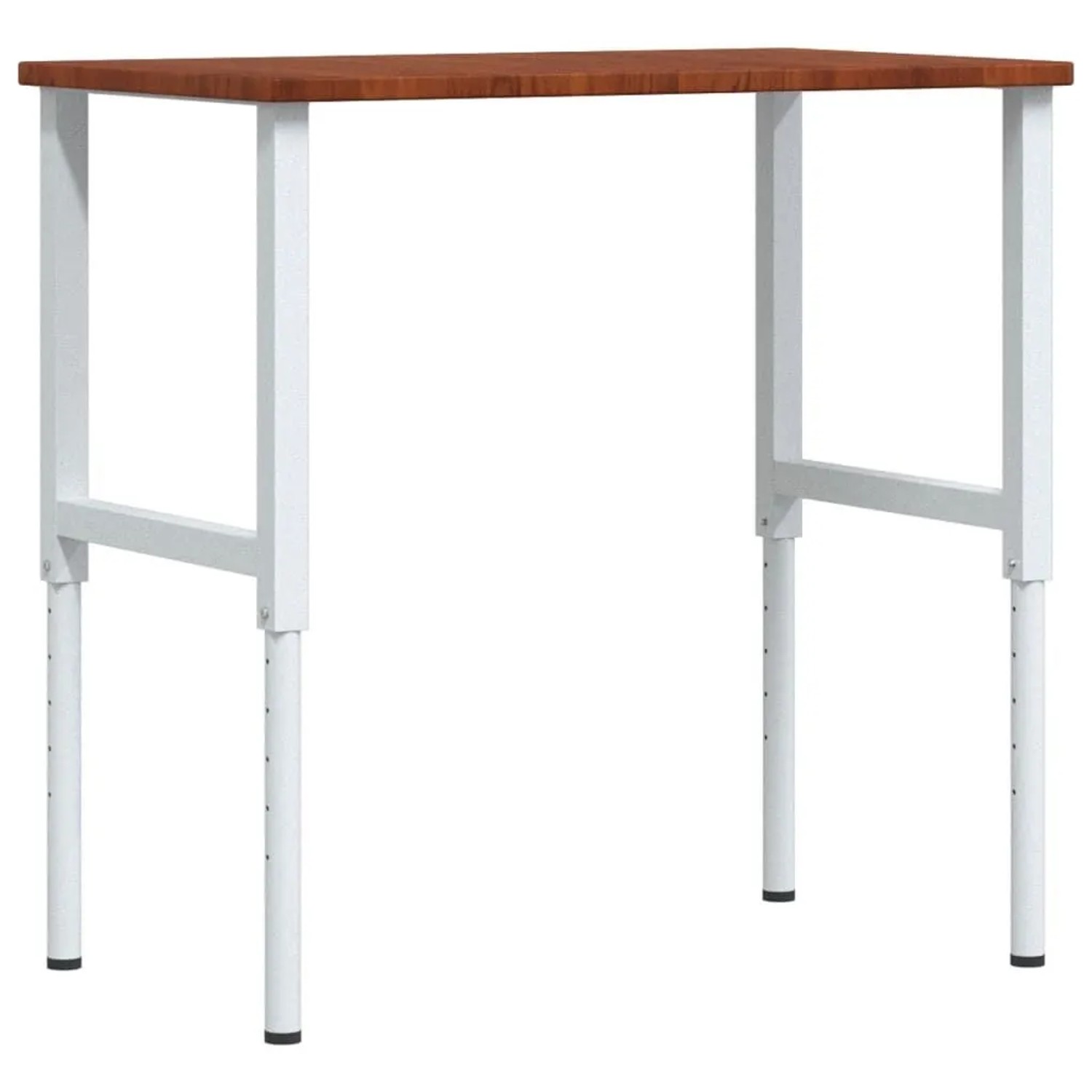 vidaXL Werkbank Dunkelbraun 100x60x71,5-98 cm Massivholz Eiche 3309703