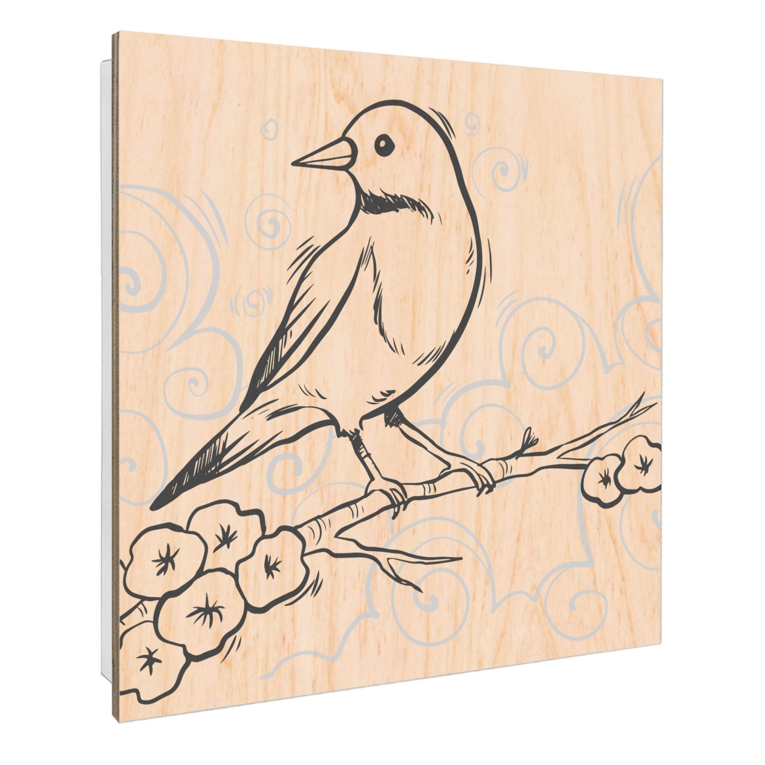 Banjado Schlüsselkasten mit Holzfront 30x30cm Weiß Scharnier Links 50 Haken günstig online kaufen