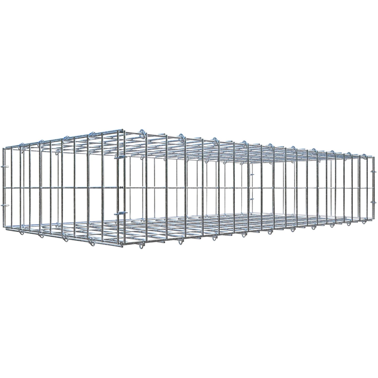 Gabiona C-Ring-Gabione 20 x 100 x 50 cm Maschenw 5 x 10 cm