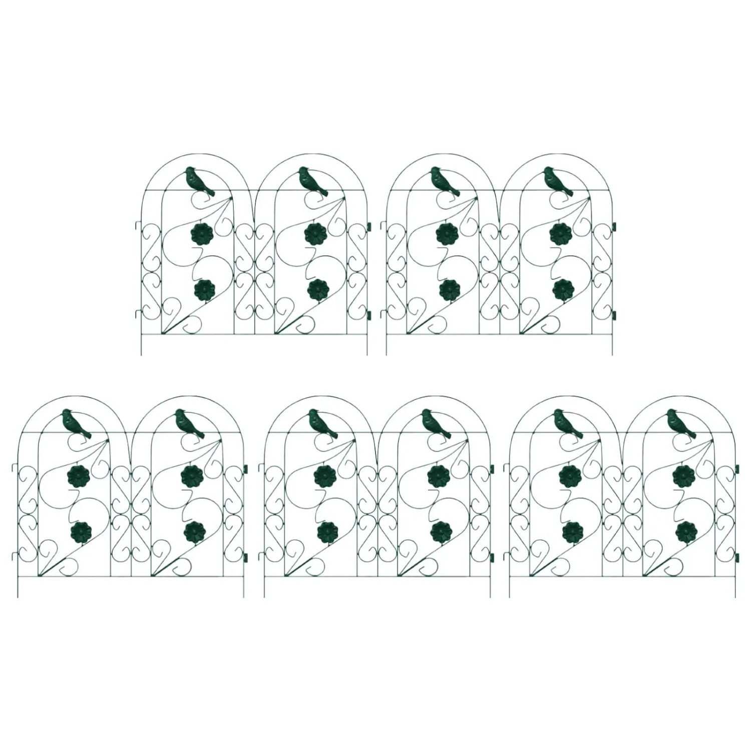 vidaXL Gartenzaun Spalier Grün 308,5 x 54,5 x 0,3 cm 42021371