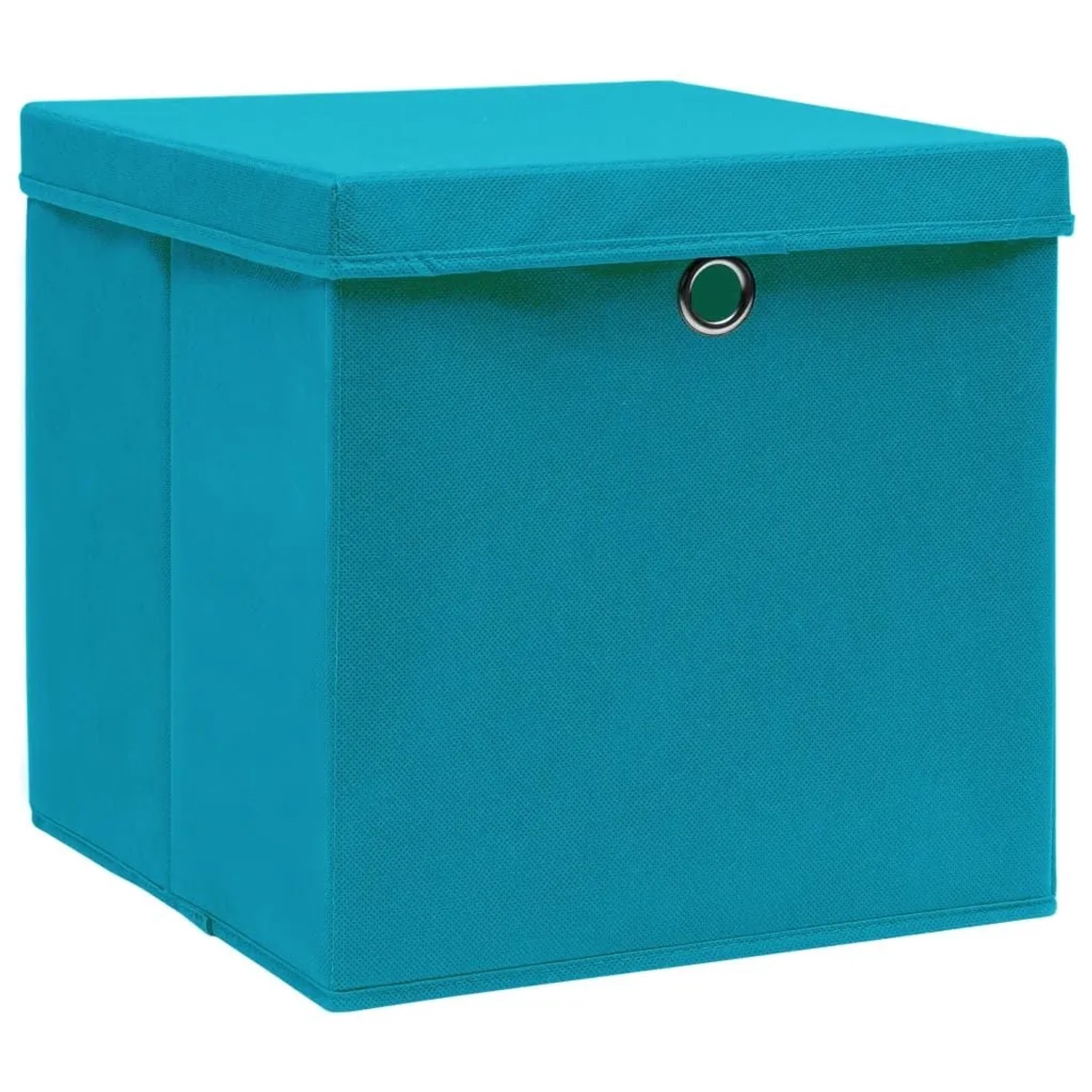 vidaXL Aufbewahrungsboxen mit Deckeln 10 Stk 28x28x28 cm Babyblau 325234