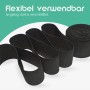 Schwarzes ProHome Gummiband, 2,5 m x 3,5 cm, für Näh- und Bastelprojekte.