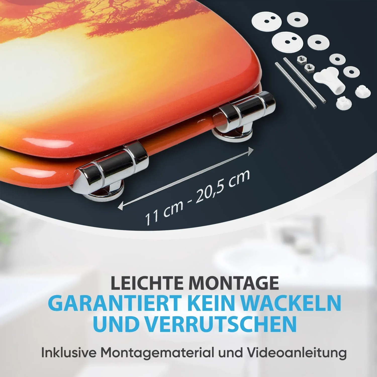 Sanilo WC-Sitz Savanne mit Absenkautomatik, Holz, inklusive Montagematerial.