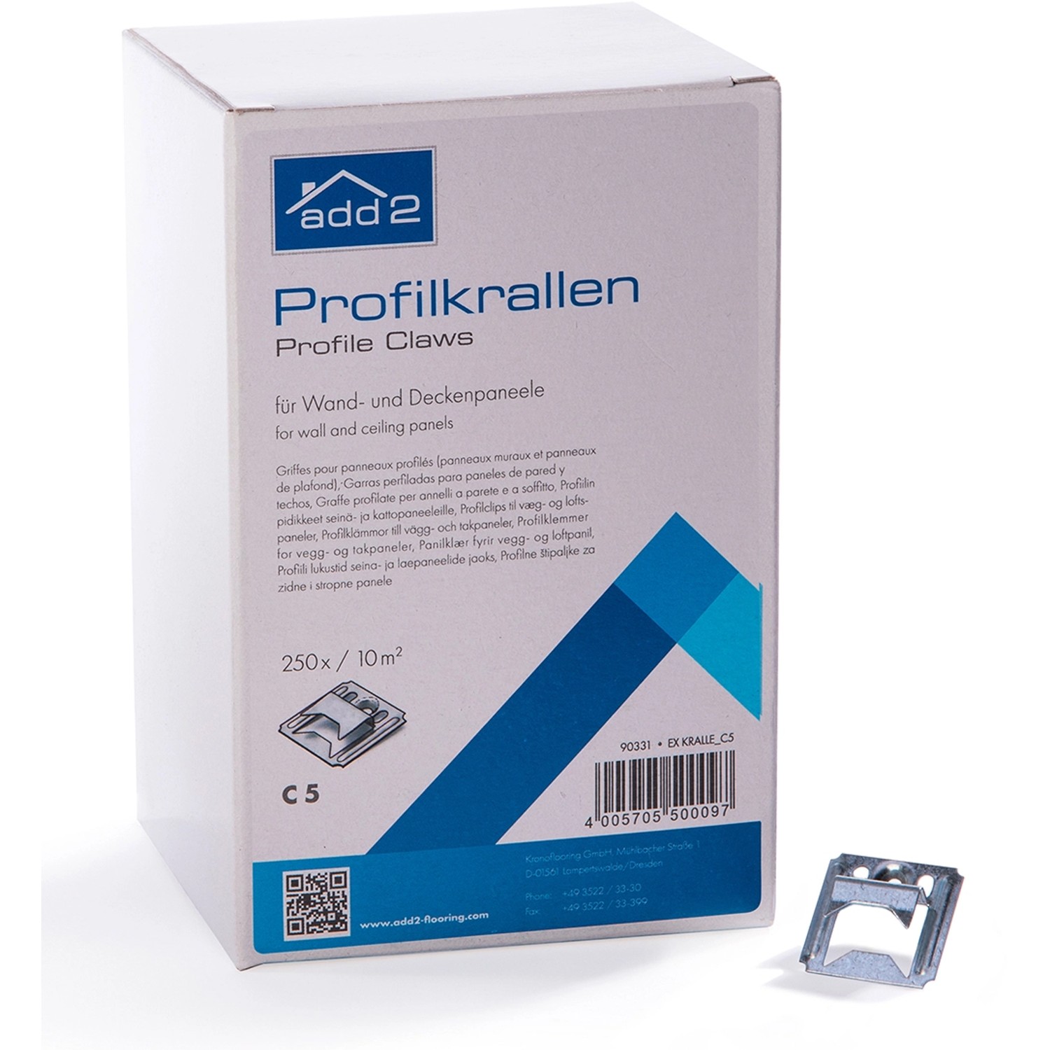 Profilholzkrallen 5 mm für Wand- und Deckenpaneele 250 Stück