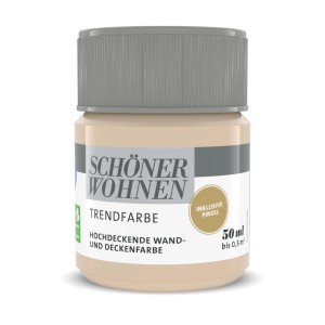 Schöner Wohnen Trendfarbe Sand, matter Farbtester mit Pinsel, 50ml.