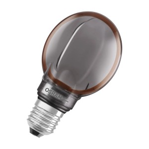 Osram LED-Lampe E27 in Globeform, 4W, 1800K, Ø 8cm. Dekorative Lampe mit warmweißem Licht.
