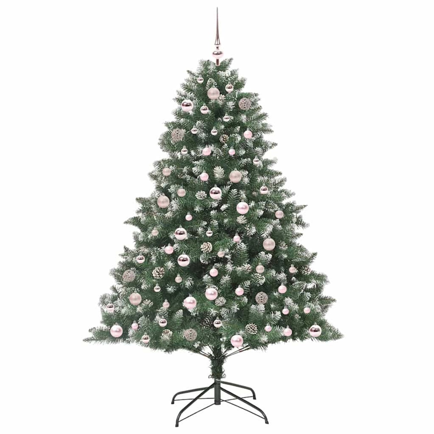 vidaXL Künstlicher Weihnachtsbaum mit 300 LEDs Grün 126 x 126 x 180 cm 3395235