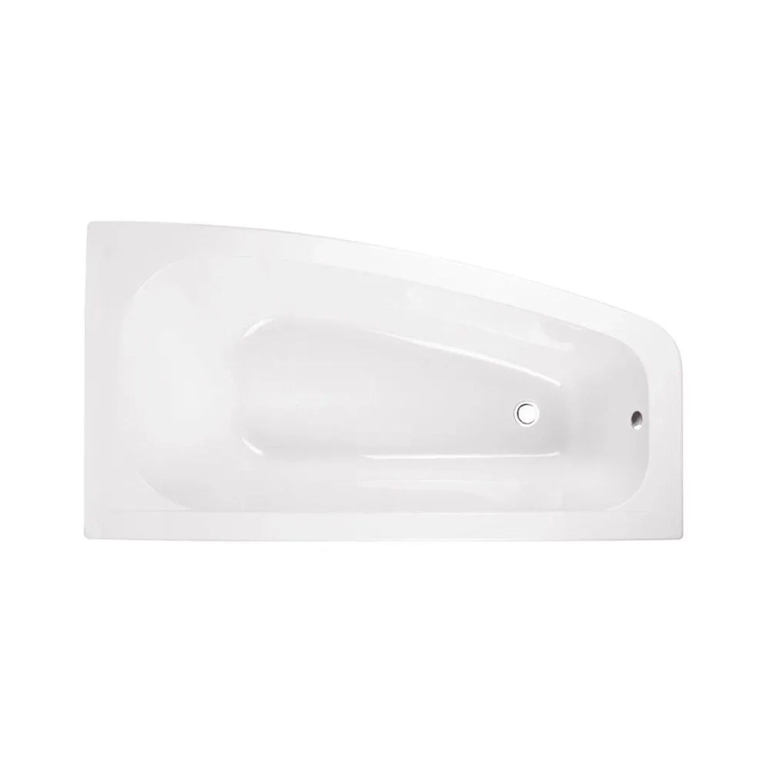 Bad Land Eckbadewanne 150x80 Rechts mit Styroporverkleidung inkl. Ablauf & Füße