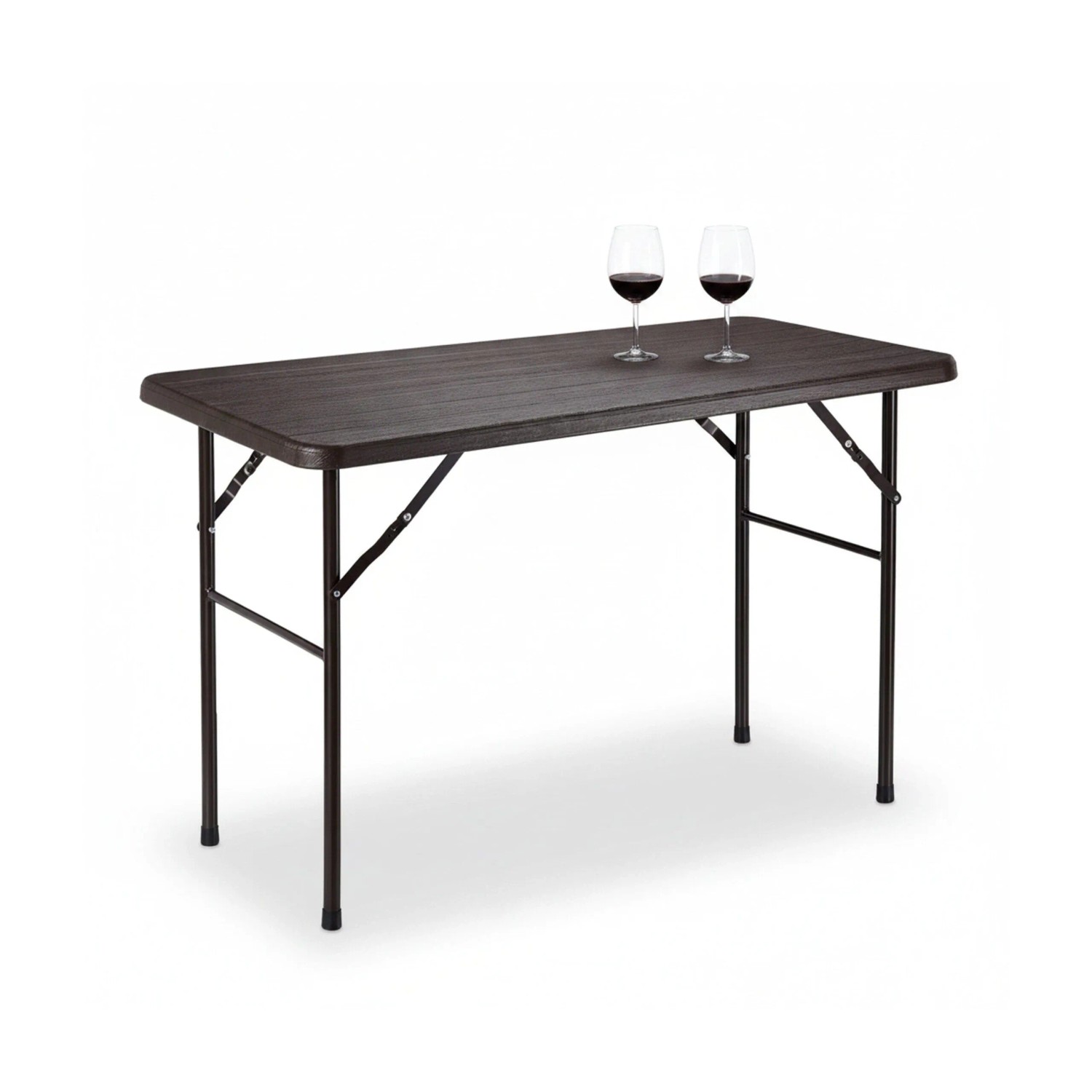 Relaxdays Gartentisch Kunststoff Braun Klappbar 74 cm x 120 cm x 60 cm 7,2 kg
