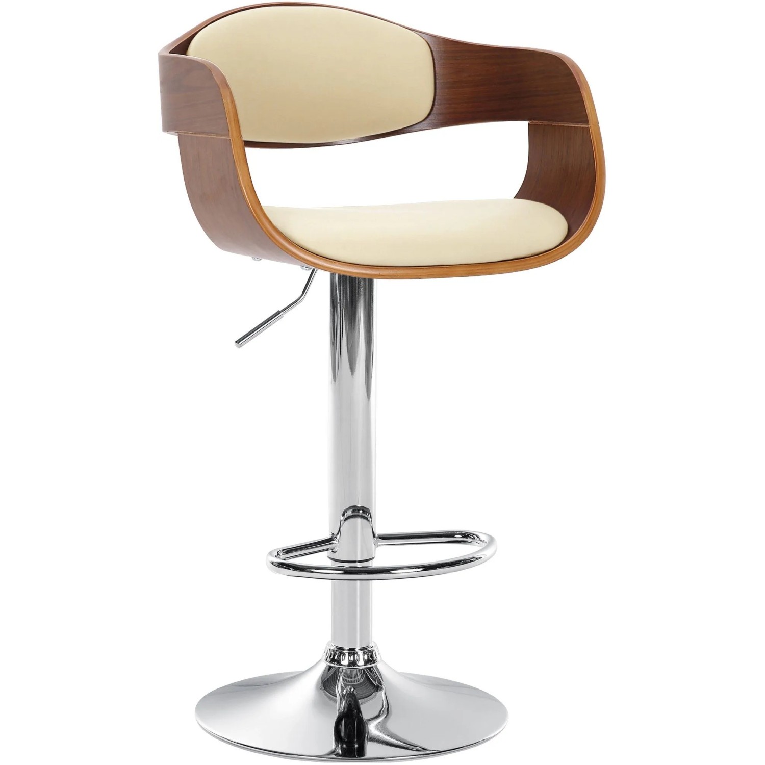 CLP Barhocker Kingston Kunstleder Walnuss/Creme
