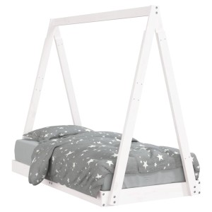 vidaXL Kinderbett Weiß 70x140 cm Massivholz Kiefer 834526