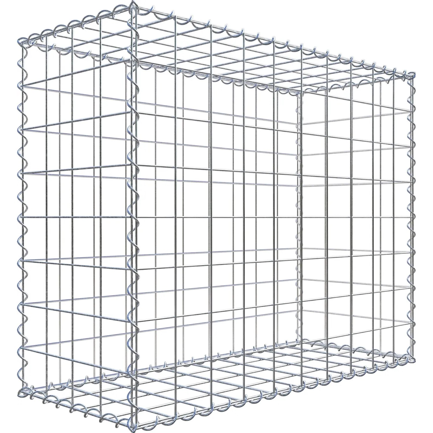 Gabiona Gabione 100 cm x 80 cm x 40 cm mit Maschenweite 10 cm x 10 cm