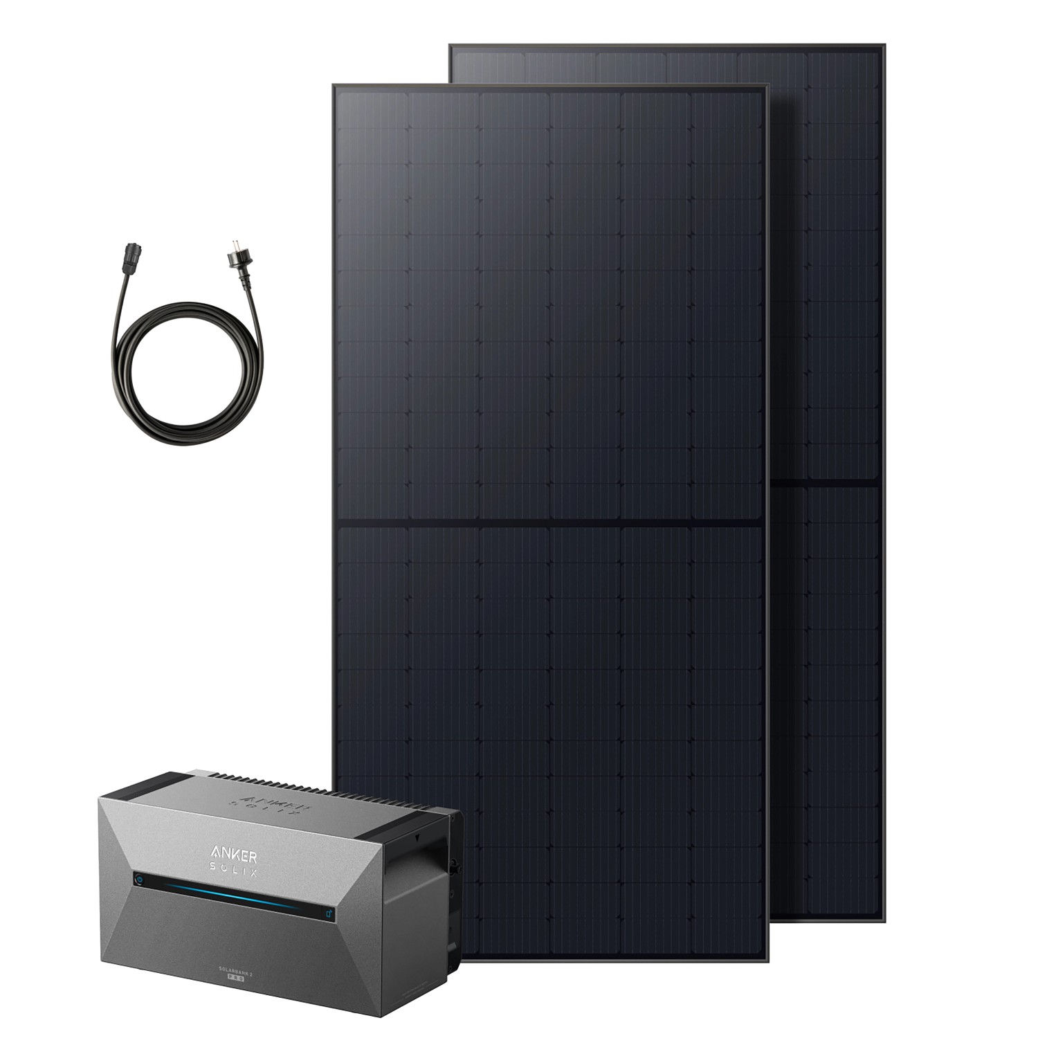 Anker Solix Balkonkraftwerk Speicher 1.080 W Solarbank 2 E1600 Pro 2 Solarpanels