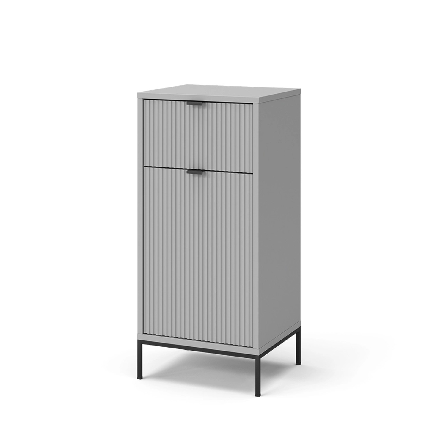 Vicco Midischrank Eliza, Grau/Grau, 40 x 87 cm mit Tür und Schublade günstig online kaufen