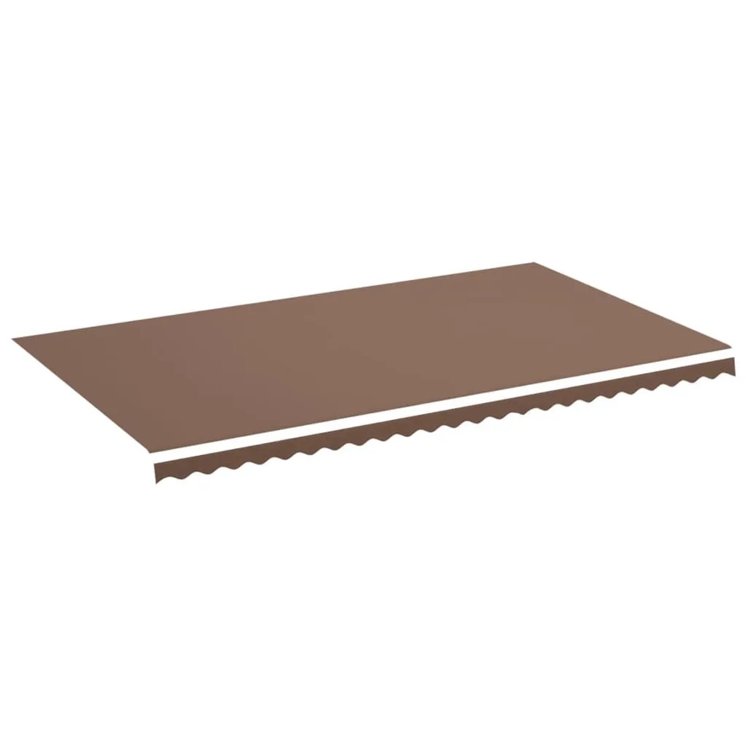 DELUKE Markisenbespannung Markisenstoff Wasserabweisend Reißfest Braun Für 600x350cm Rahmen Markise Mit Volant Markisen Ersatzstoff