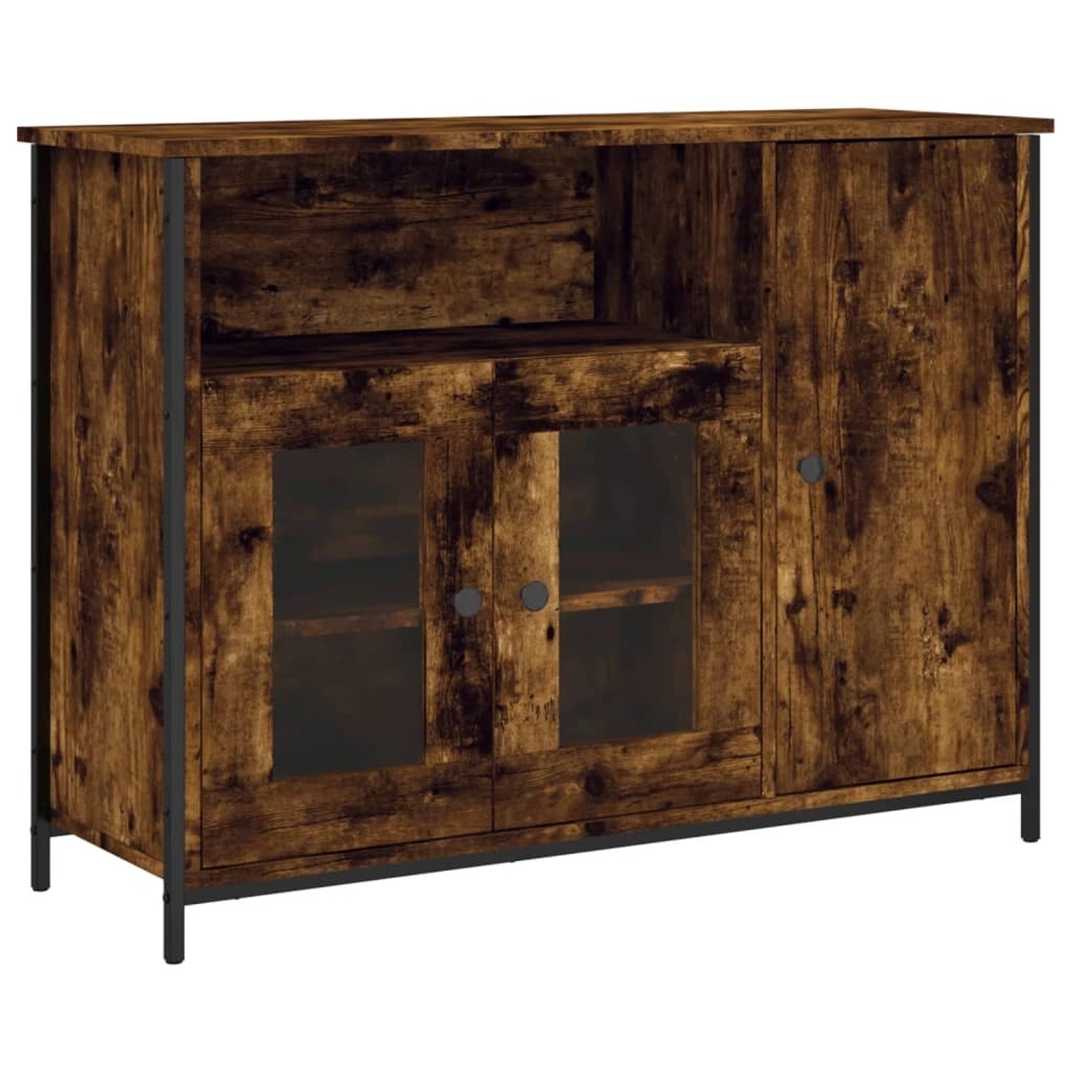 vidaXL Sideboard Räuchereiche 100x35x75 cm Holzwerkstoff 835511 günstig online kaufen